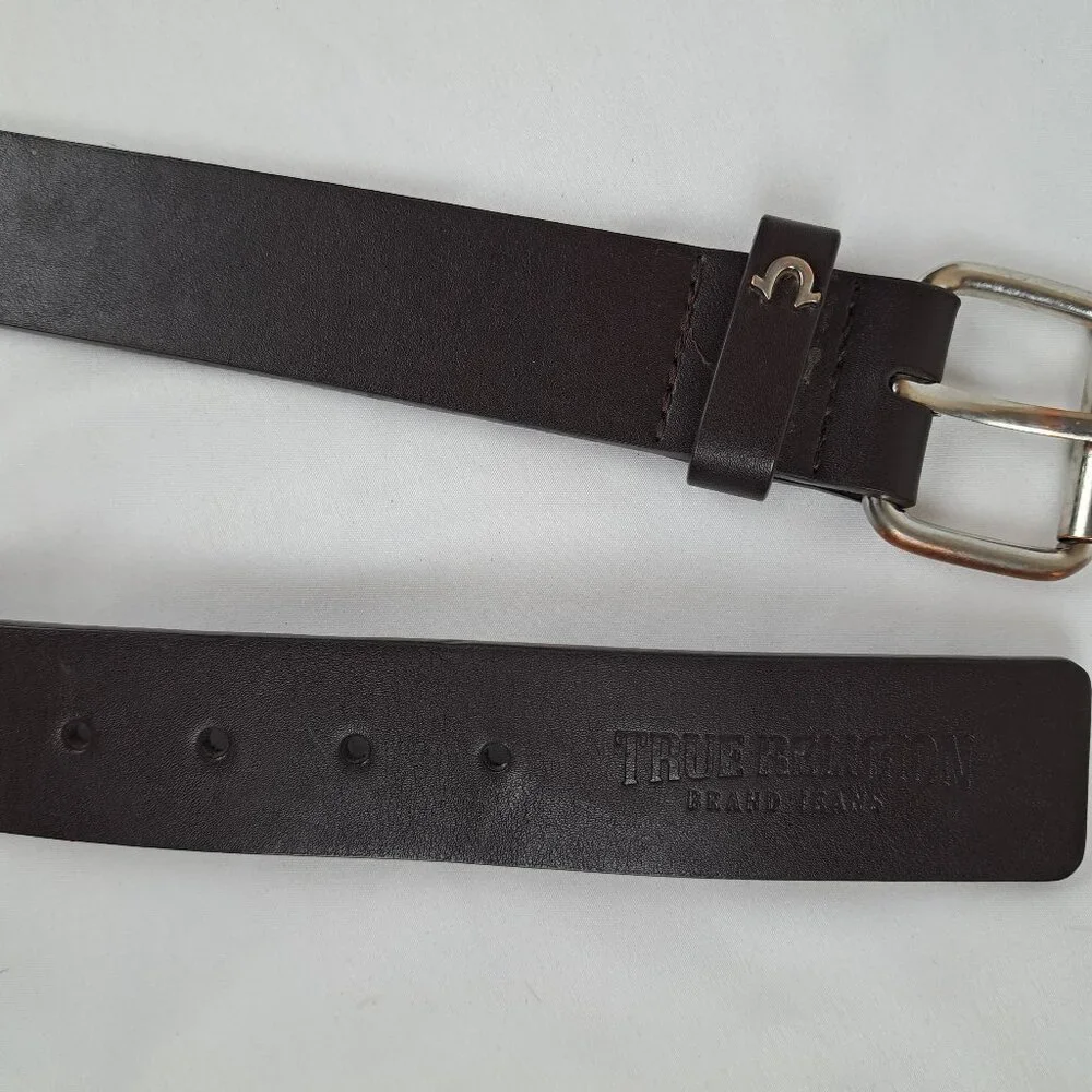 True Religion Classic Dark Brown Casual Belt Size 36